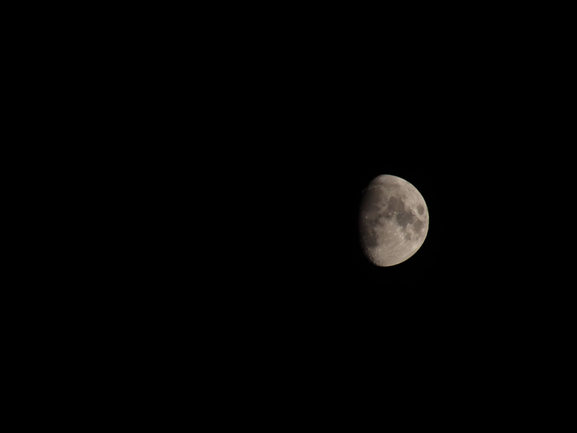 The moon at night