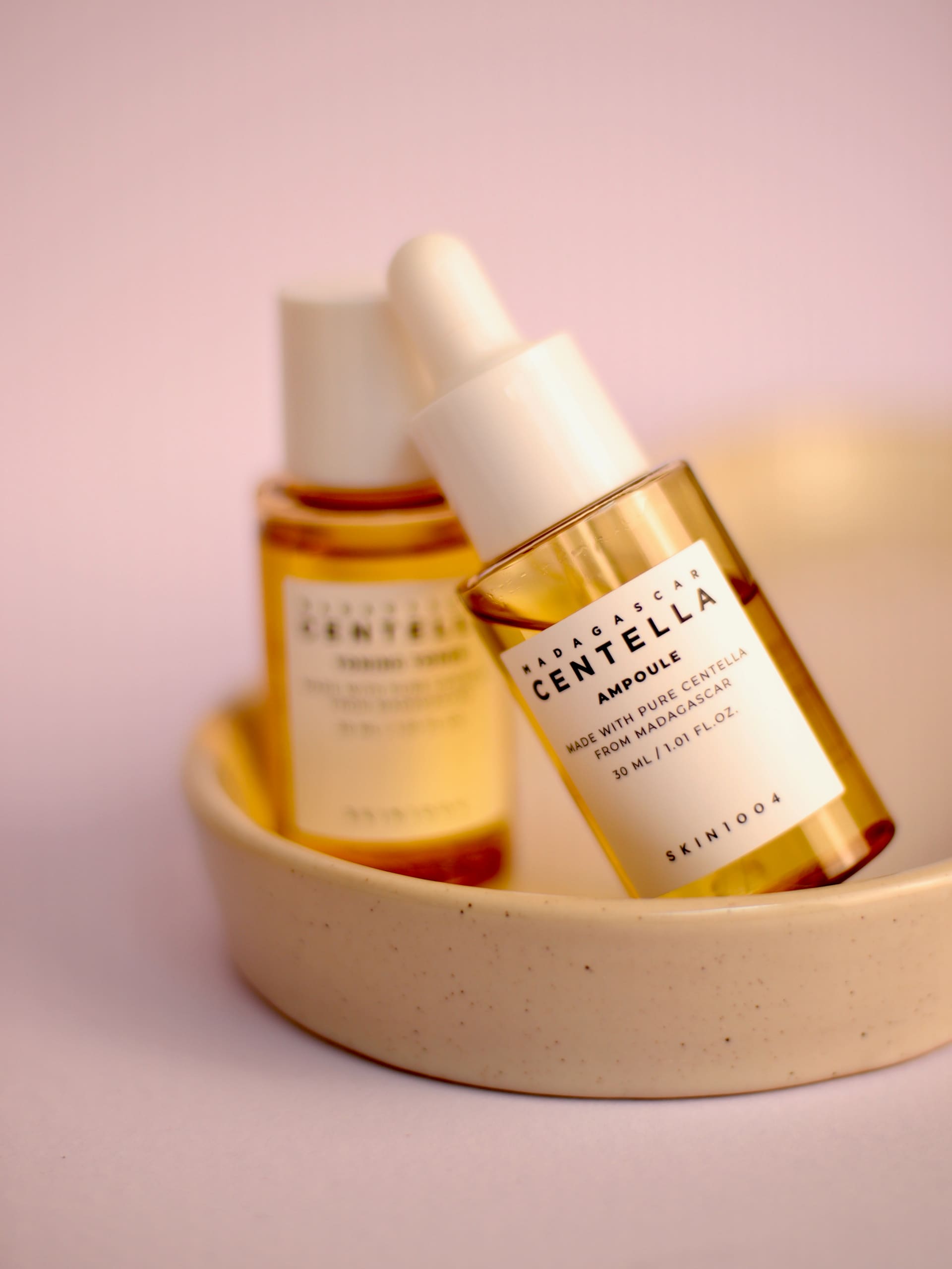 A set of cosmetics in the studio