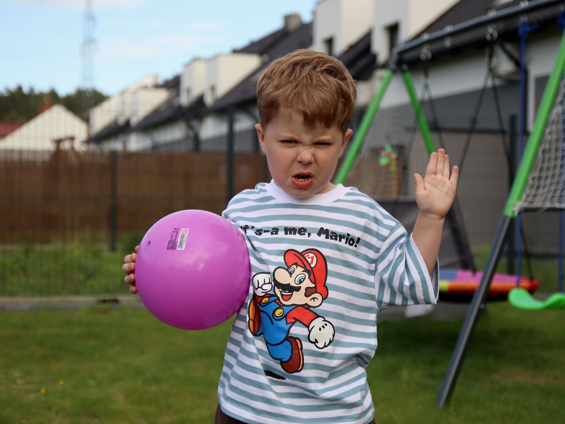 A child's joy with a balloon
